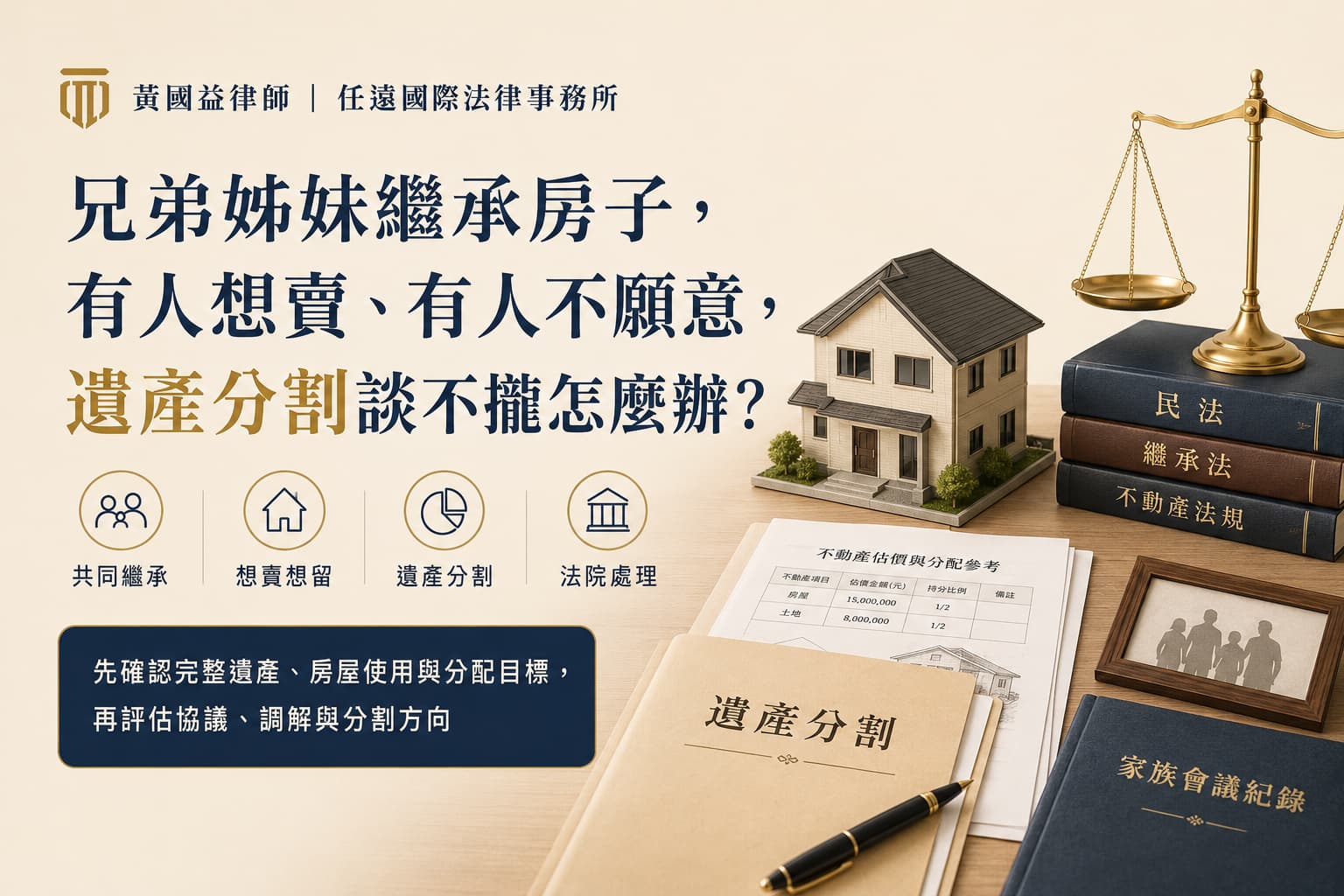 兄弟姊妹繼承房子,有人想賣、有人不願意,遺產分割談不攏怎麼辦?