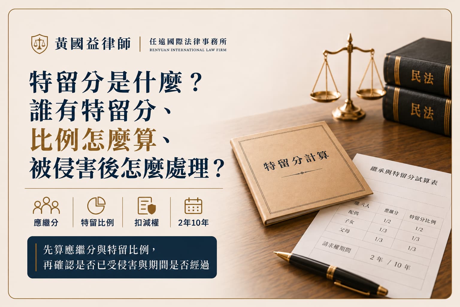特留分是什麼？誰有特留分、比例怎麼算，被侵害後怎麼處理？